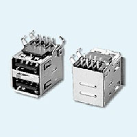 PND15-PAS2 U.S.B A Type Connector Female P.C.B 90 Angle(Dual Port)